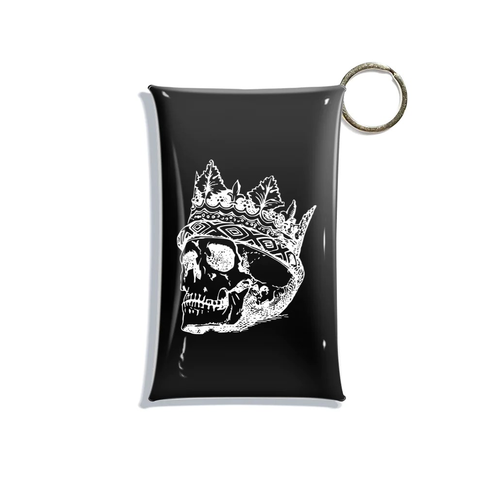 COOL&SIMPLEのBlack White Illustrated Skull King  Mini Clear Multipurpose Case