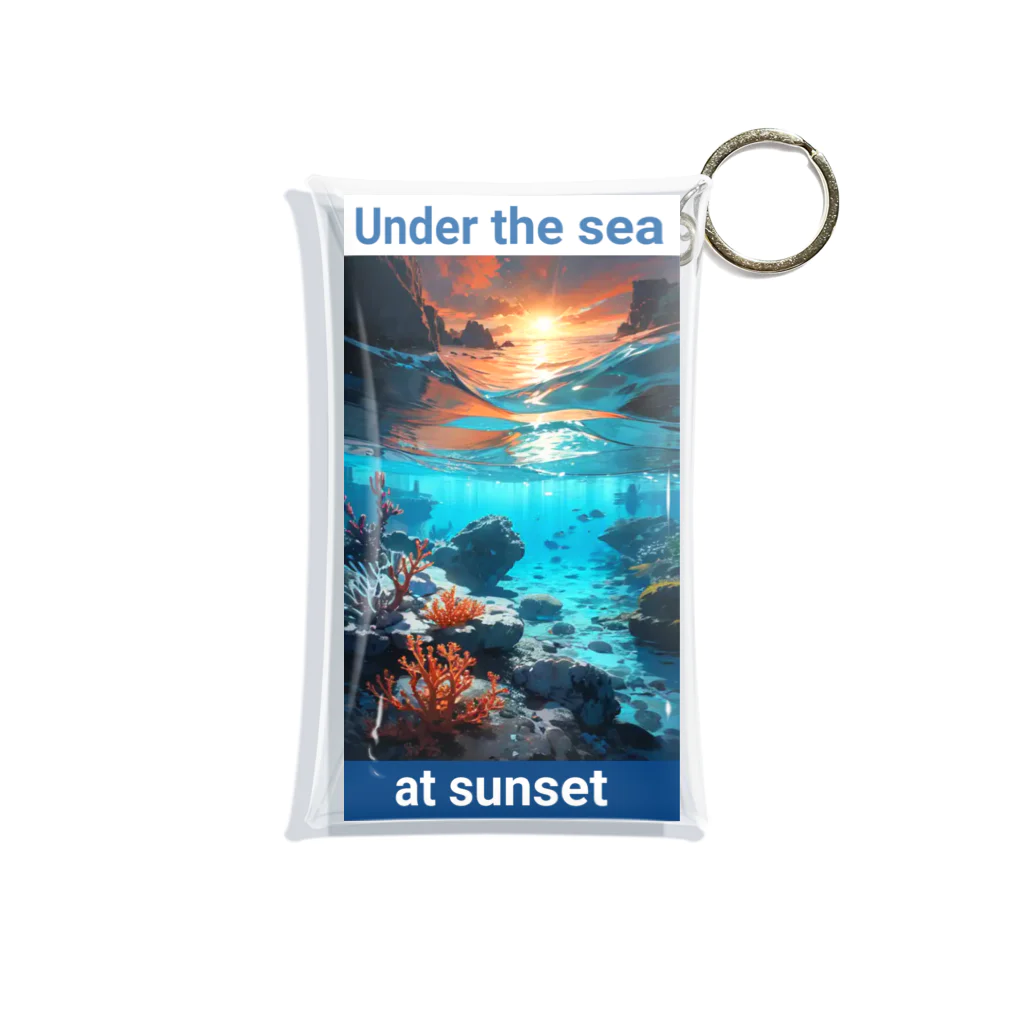 kazu_gの夕暮れの海の底！Under the SEA at sunset Mini Clear Multipurpose Case