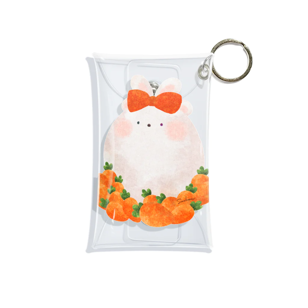 そらはる1のうさぎおばけクマちゃん Mini Clear Multipurpose Case