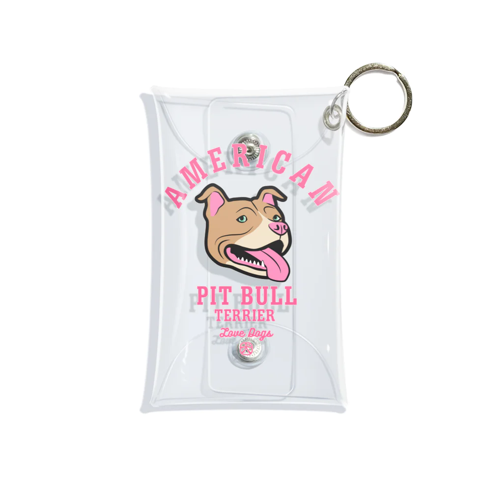 LONESOME TYPE ススのLove❤️Dogs（アメリカンピットブルテリア・赤鼻） Mini Clear Multipurpose Case