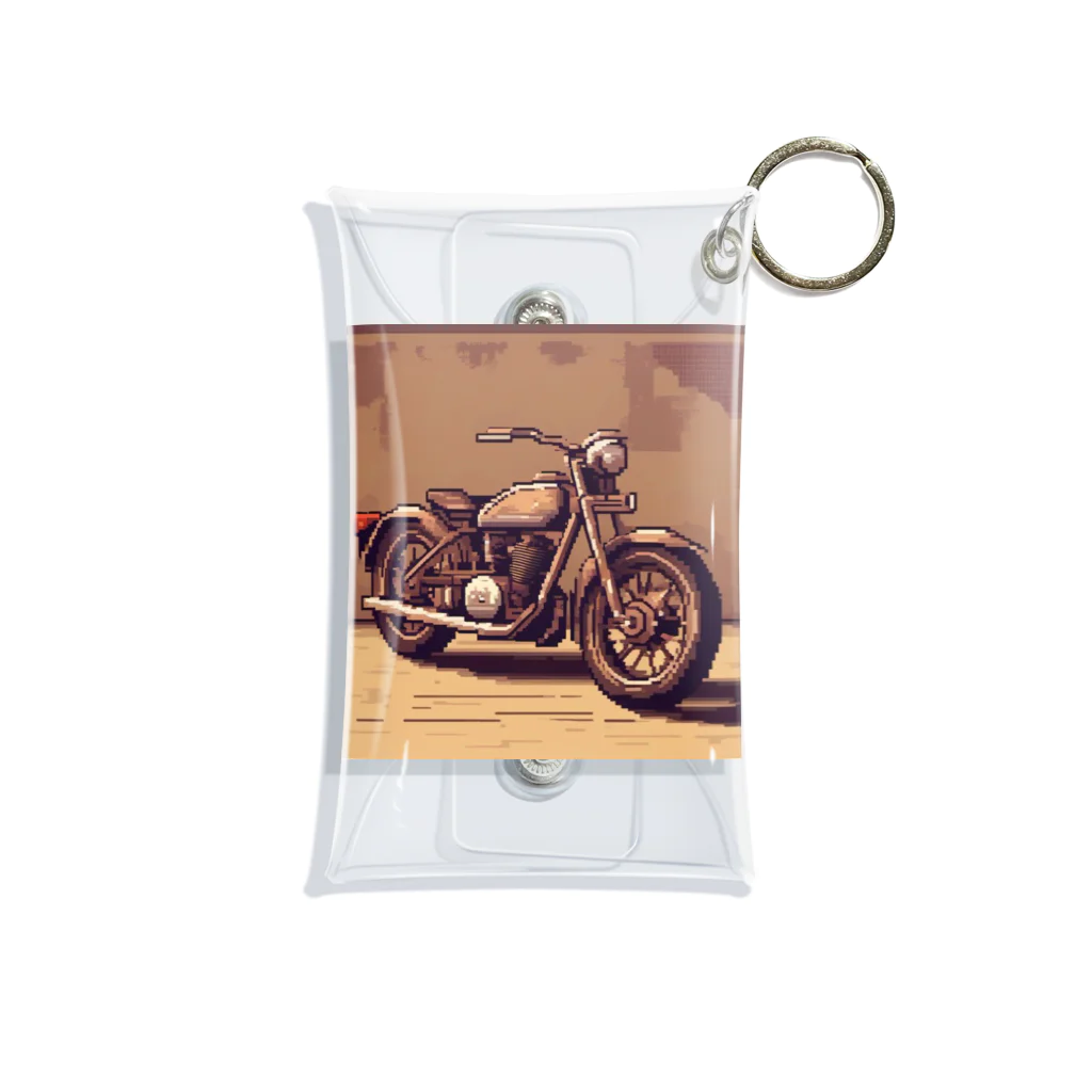 毎日がにゃんとも幸せ マサッチShopのレトロバイクドット Mini Clear Multipurpose Case