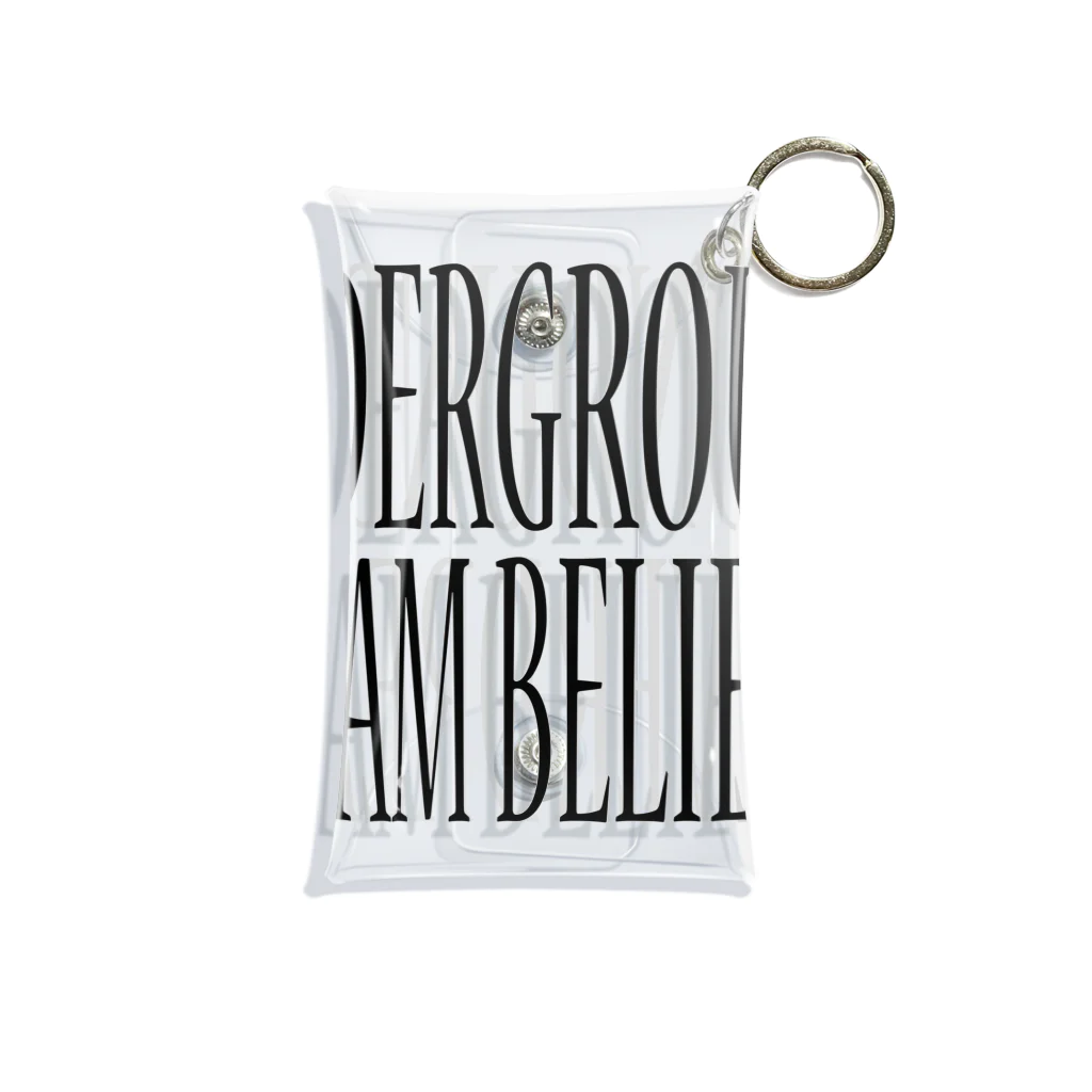 BLACK SHEEP ORIGIN SUZURI SHOPのUNDERGROUD DREAM BELIEVER Mini Clear Multipurpose Case