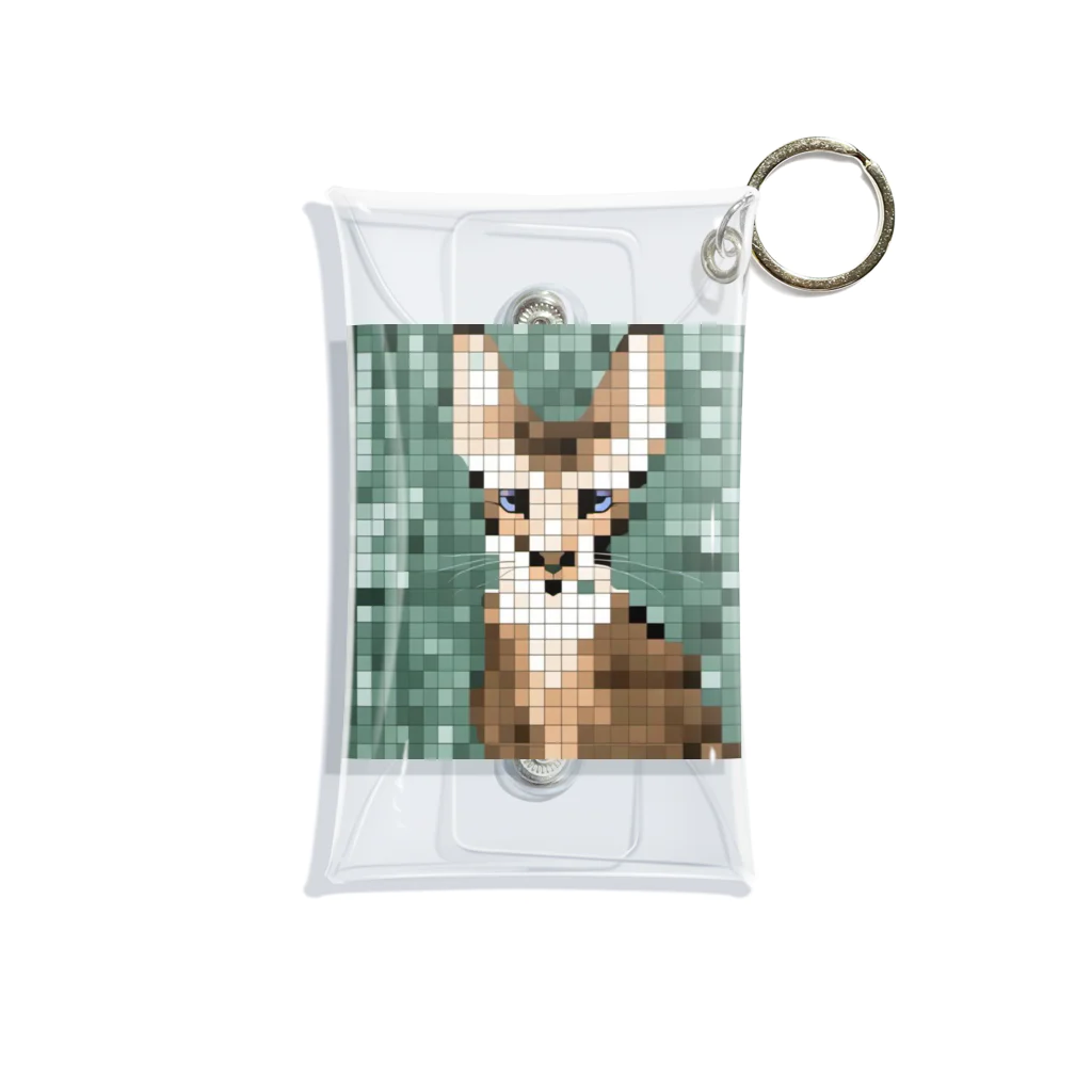 kindonesiaのドット絵のヒマラヤンキャット Mini Clear Multipurpose Case