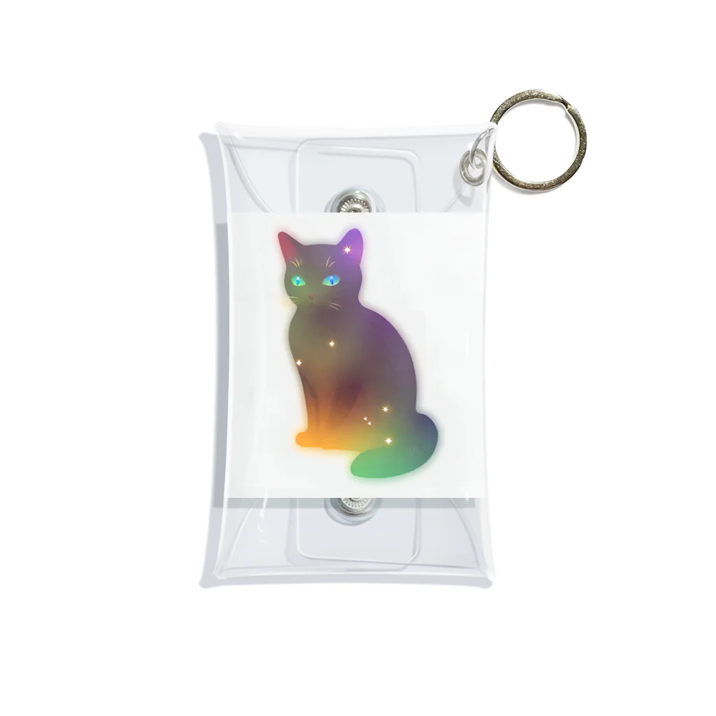 ageha(アゲハ)のくろねこ Mini Clear Multipurpose Case