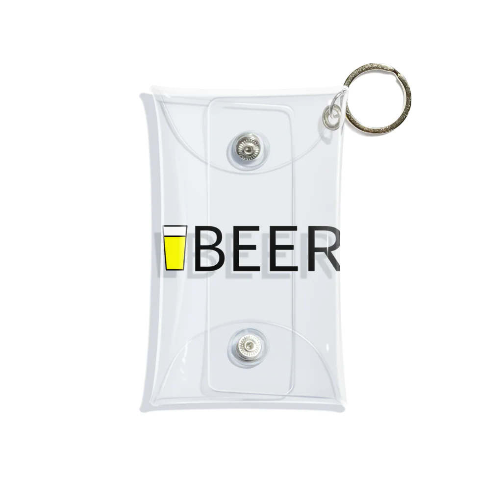 BEERのビール_ロゴ(透過) Mini Clear Multipurpose Case