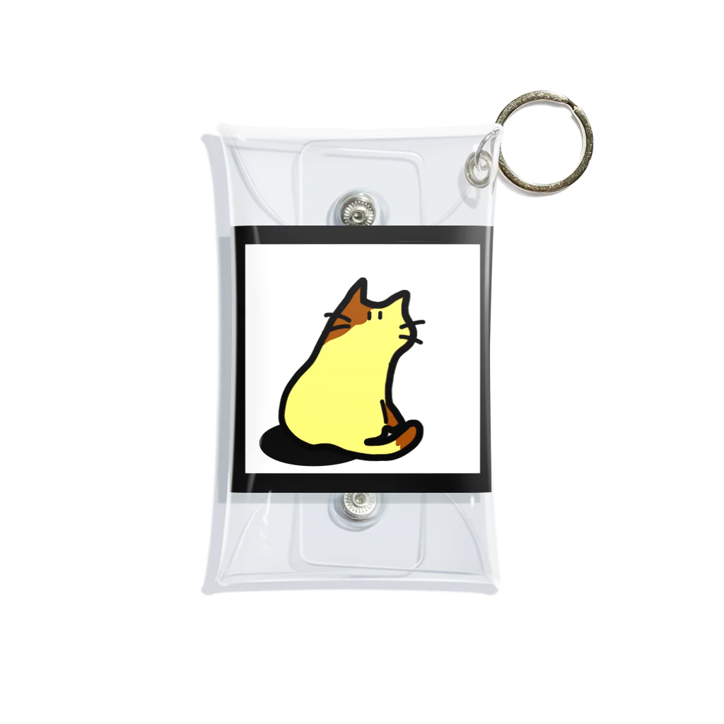 かさごさかのMikaeri cat (prin) Mini Clear Multipurpose Case