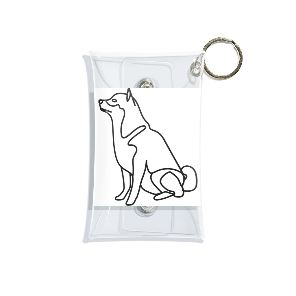 abiko328の柴犬トレジャーズ　ブラック Mini Clear Multipurpose Case