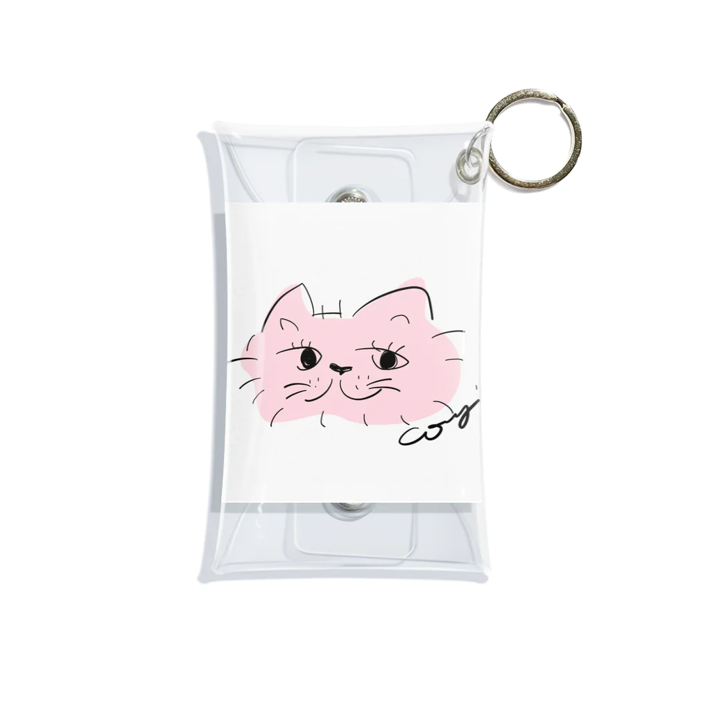 こじこじのお店のピンクのネコちゃん Mini Clear Multipurpose Case