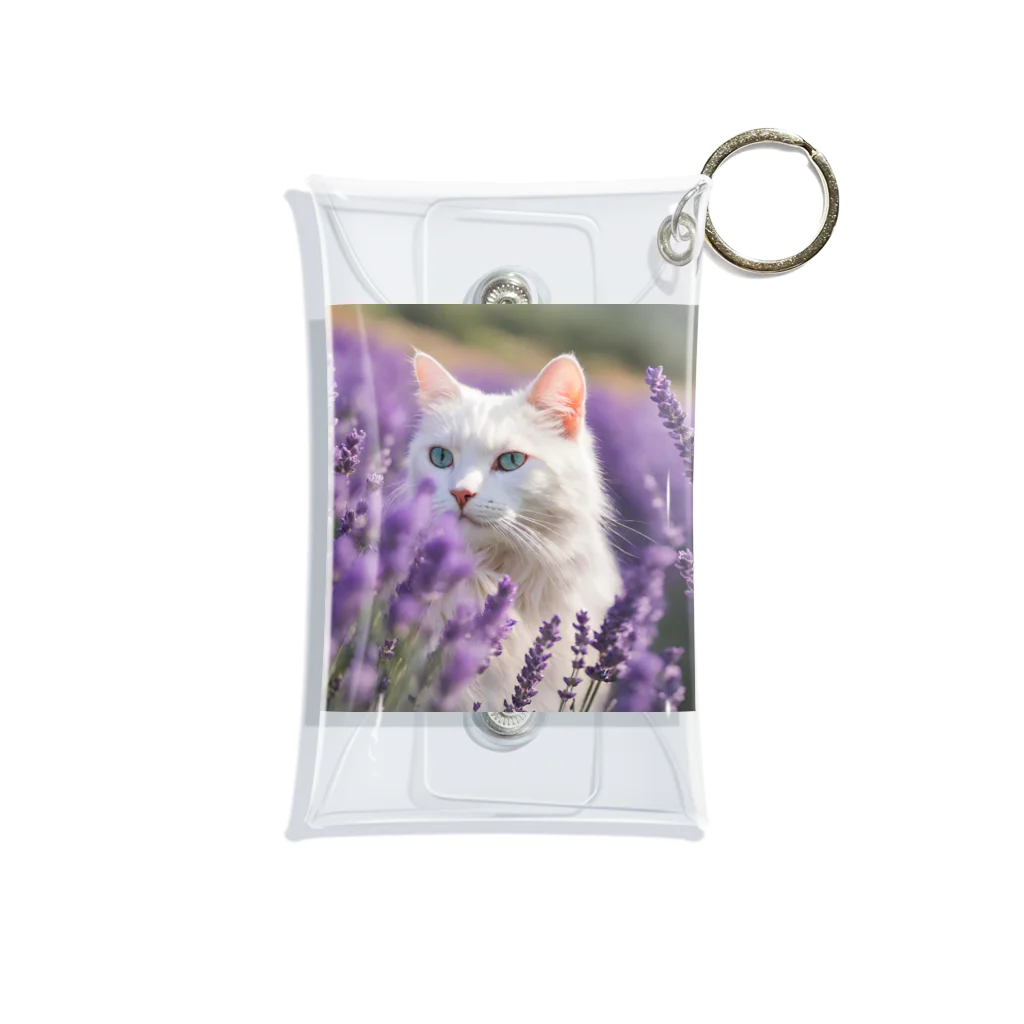 capcat1919のラベンダー猫 Mini Clear Multipurpose Case