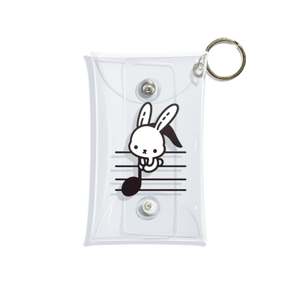 終わらない夢🌈の音符♪＆うさちゃん🐰 Mini Clear Multipurpose Case