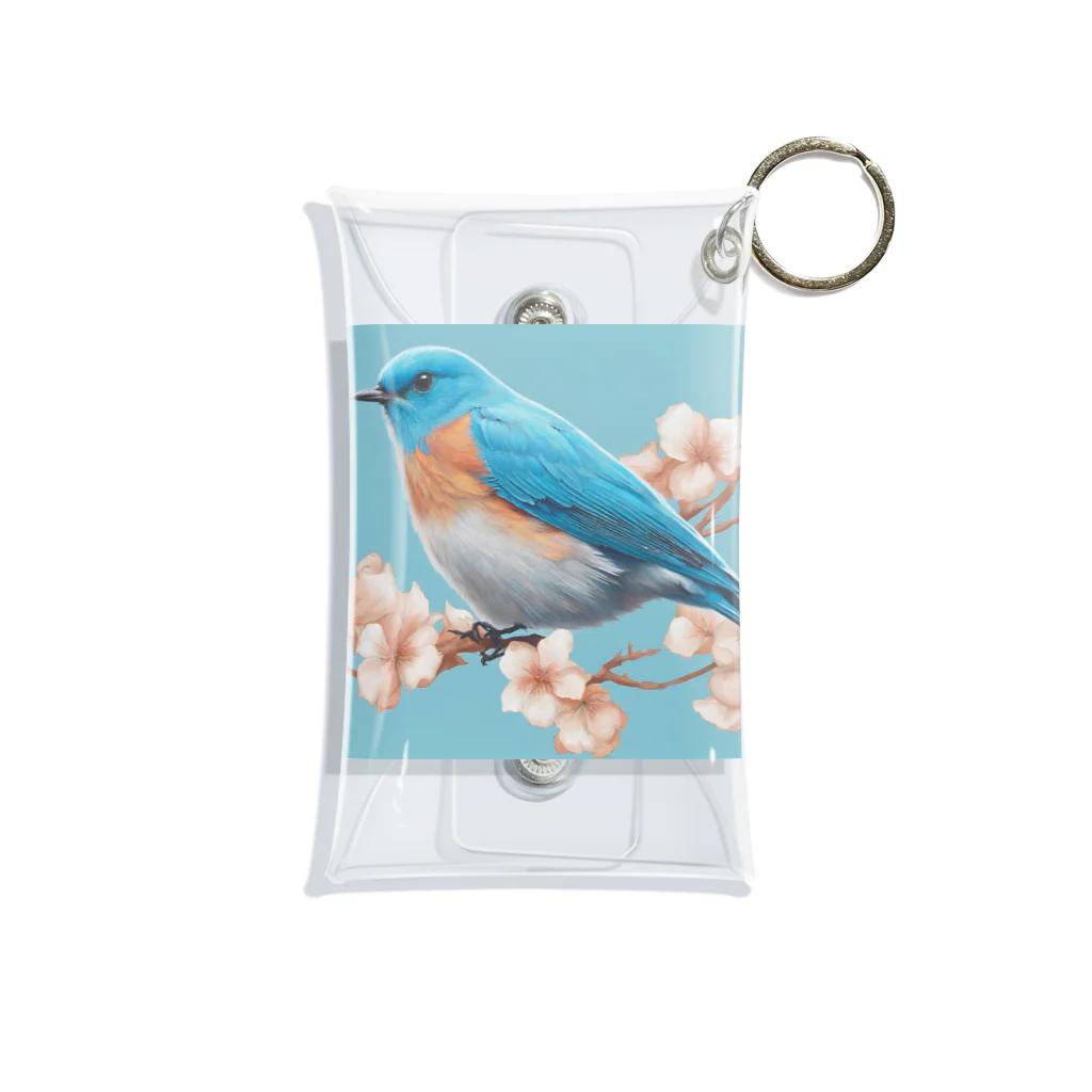 ❤︎cute❤︎のbeautiful blue bird Mini Clear Multipurpose Case