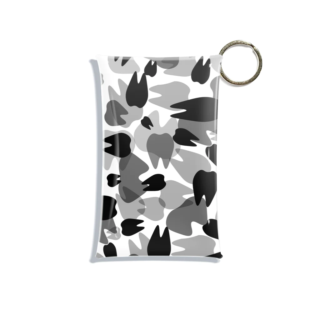 KAAK studioのTooth camo グレー Mini Clear Multipurpose Case