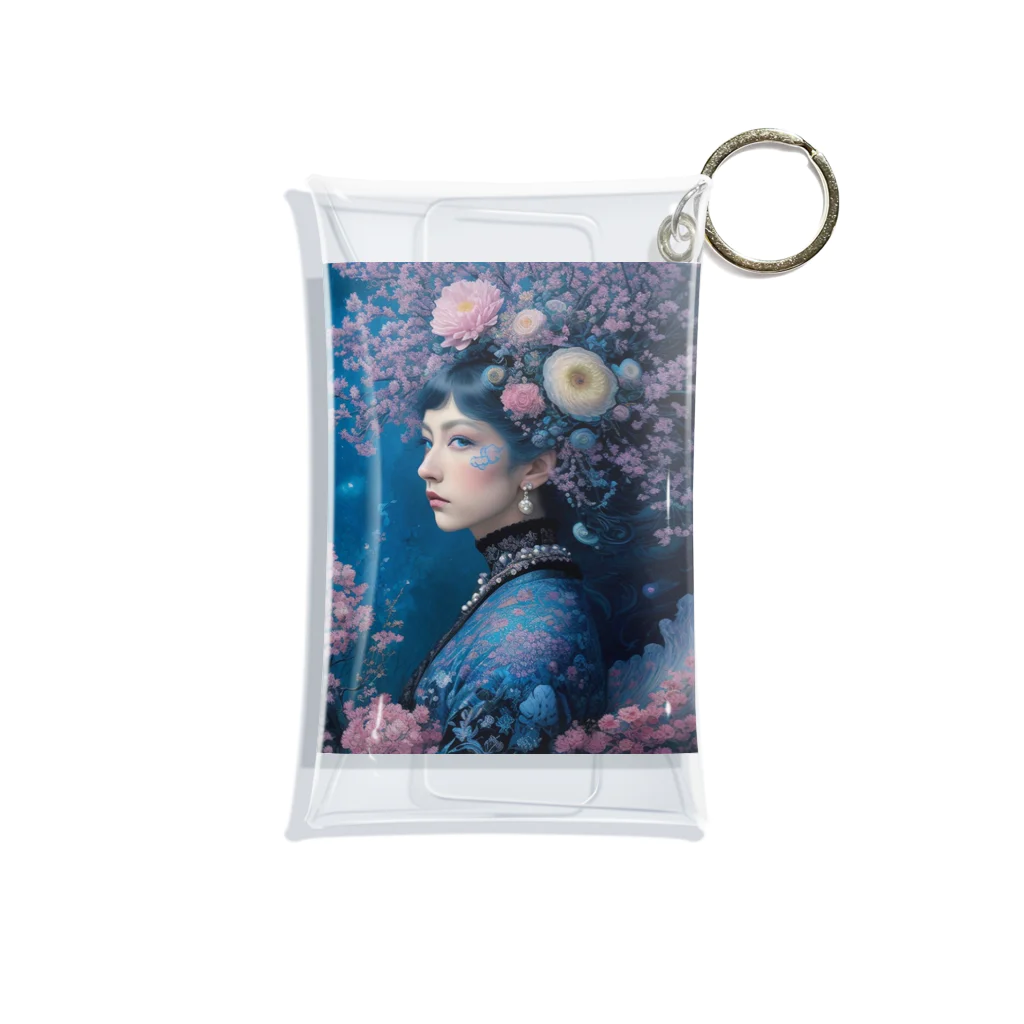 ZZRR12の「夜桜の幻想：桜の精霊」 - "Night Sakura Fantasia: Spirit of the Cherry Blossom" Mini Clear Multipurpose Case