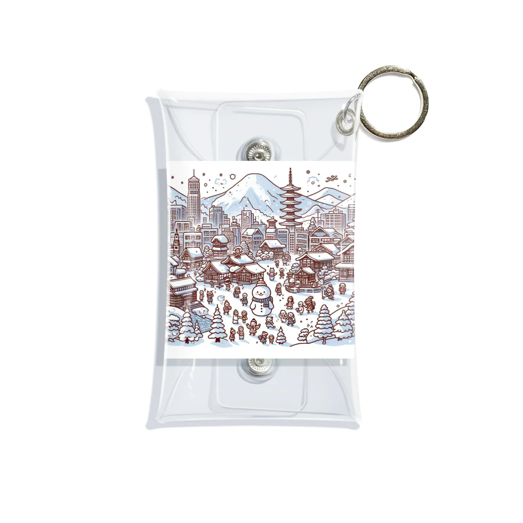 にゃんたみやの雪の花火 Mini Clear Multipurpose Case