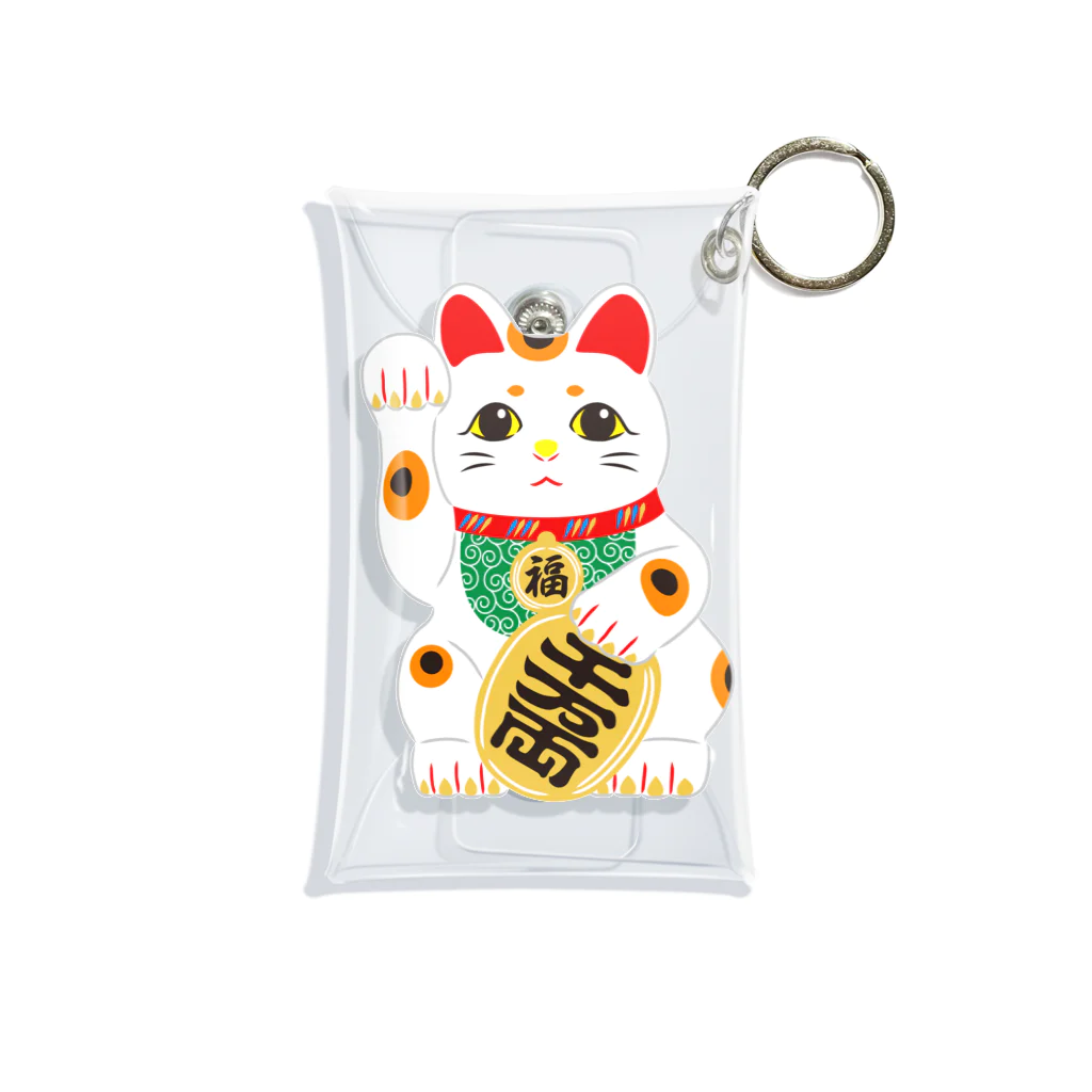 めろんぱん・ヘルメットの招金猫 Mini Clear Multipurpose Case