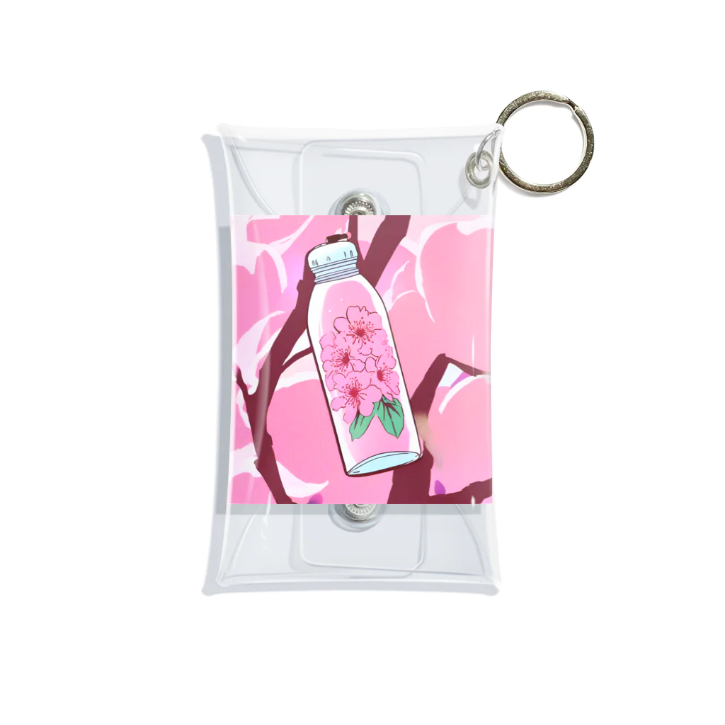 リホタママの水筒の中の桜 Mini Clear Multipurpose Case