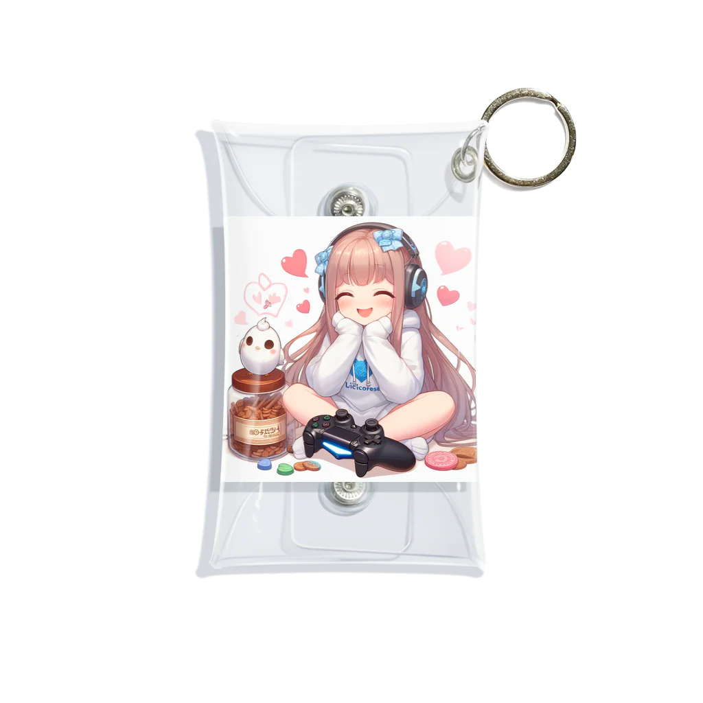 luckyTigerのゲーム女子 Mini Clear Multipurpose Case