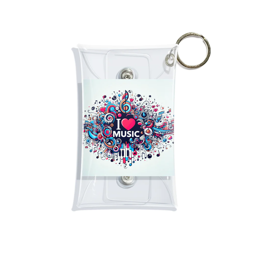 kibou0304のI love music. Mini Clear Multipurpose Case