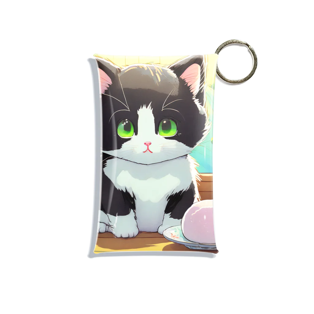 yoiyononakaのお餅と白黒猫 Mini Clear Multipurpose Case