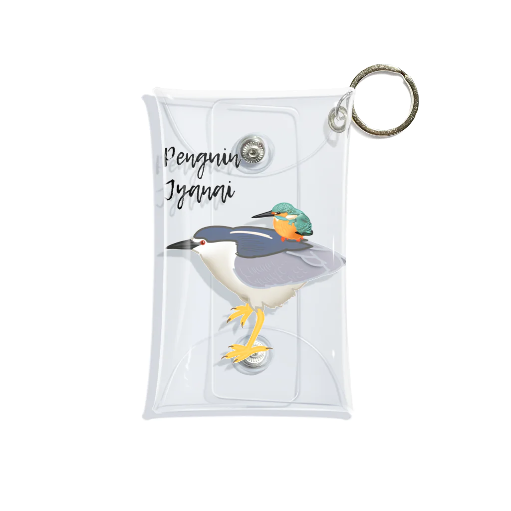 やちよ｜リアル鳥イラストのPenguin Jyanai with Penguin Mini Clear Multipurpose Case
