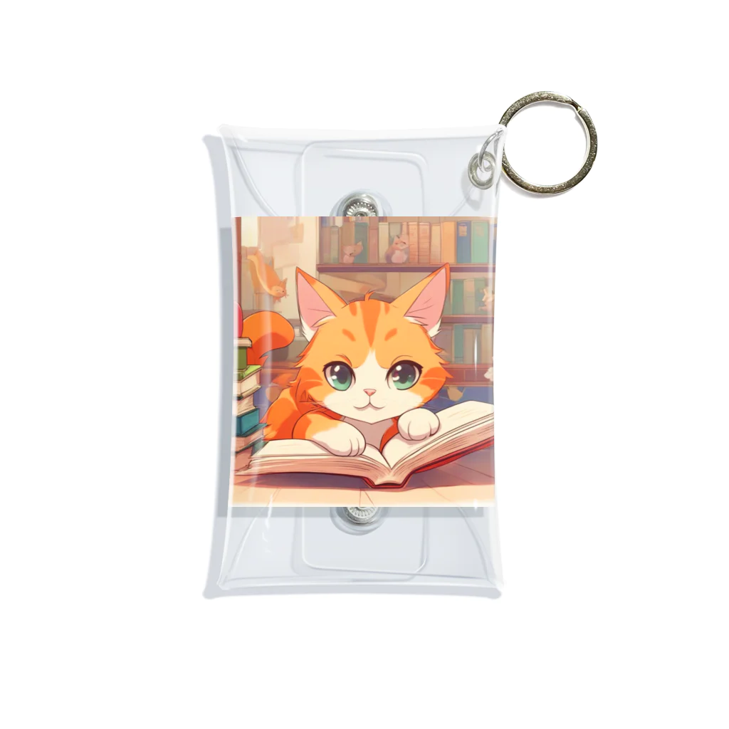 星パンダショップのほんよみかんねこ Mini Clear Multipurpose Case