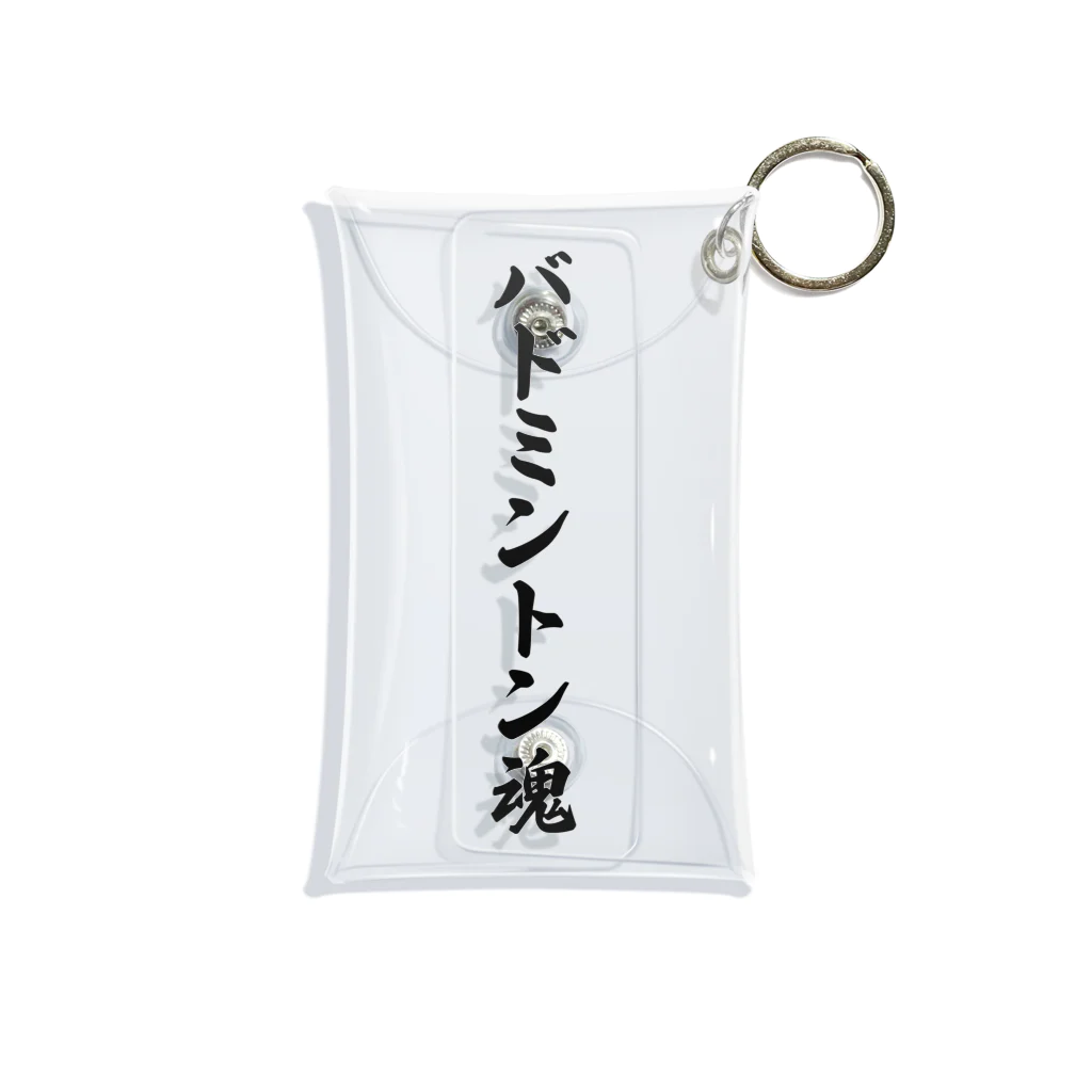 着る文字屋のバドミントン魂 Mini Clear Multipurpose Case