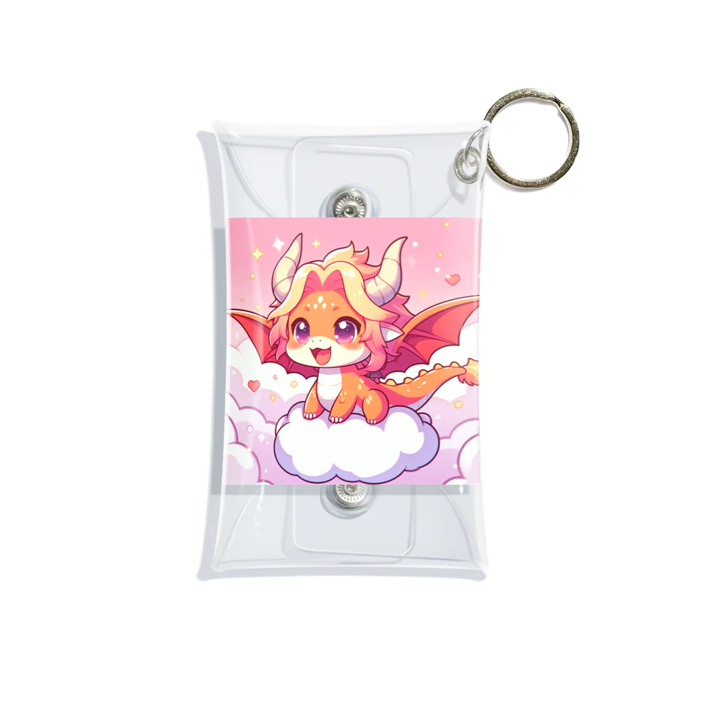 可愛らしいドラゴンのイラストグッズ店のドラゴンキャラクター Mini Clear Multipurpose Case