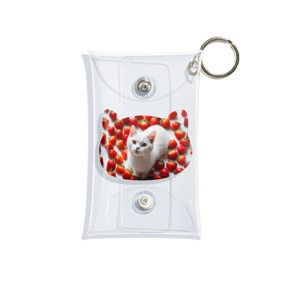 kiryu-mai創造設計のいちごねこ Mini Clear Multipurpose Case