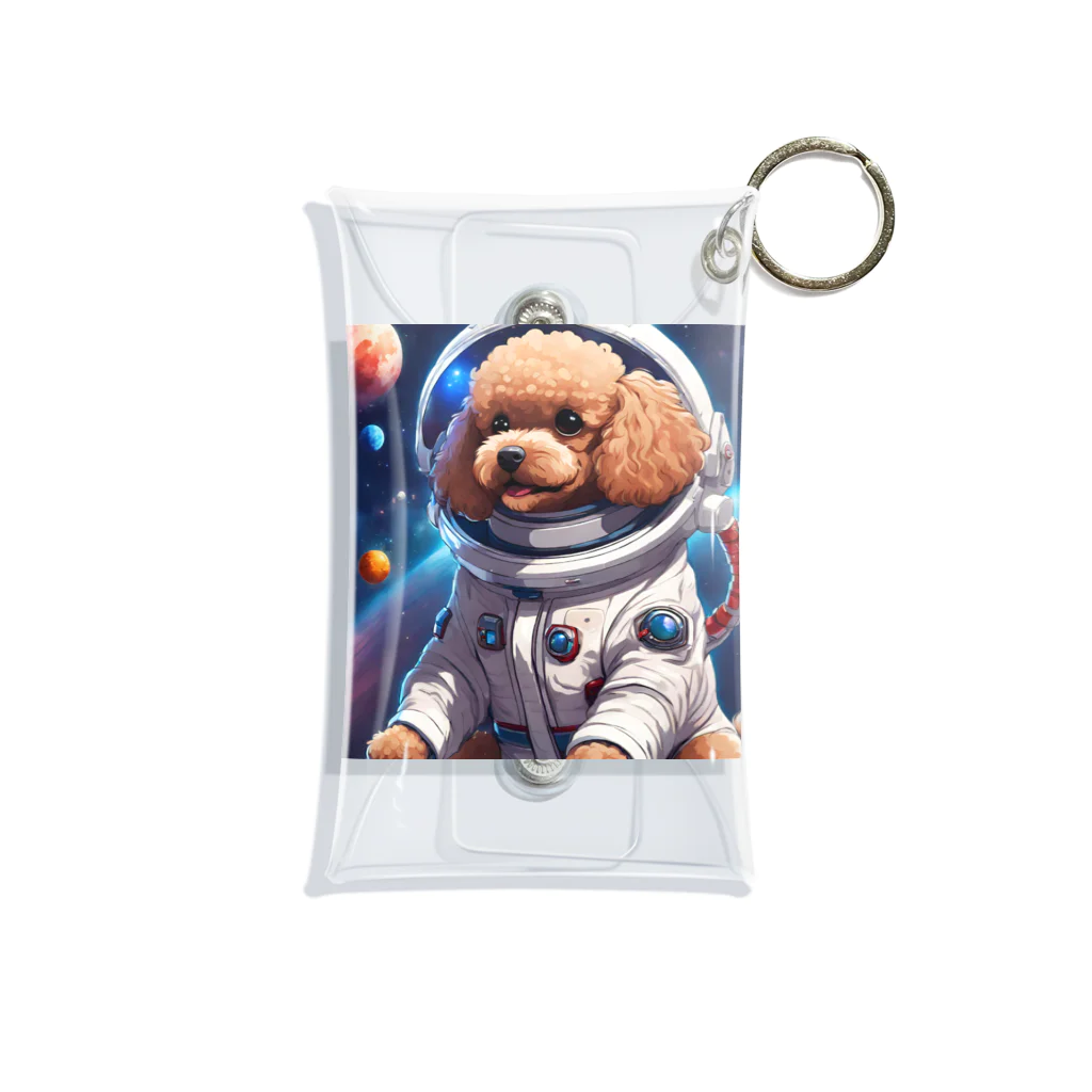 ワンちゃん大好きの宇宙に挑戦するトイプードル Mini Clear Multipurpose Case