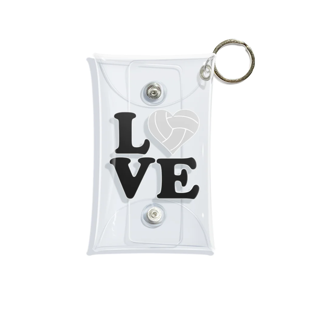 【volleyball online】の「ＩLOVE バレーボール」 Mini Clear Multipurpose Case