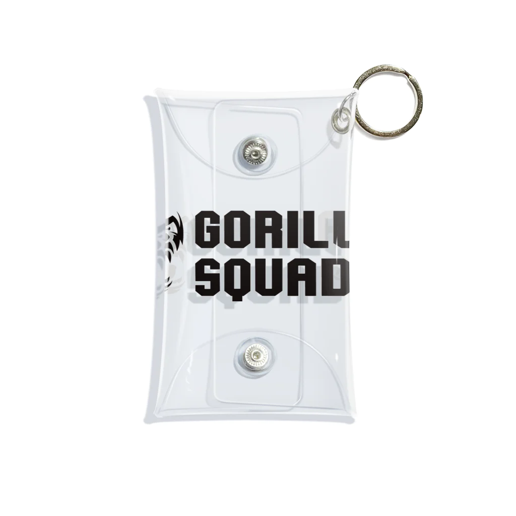 GORILLA SQUAD 公式ノベルティショップのGORILLA SQUAD ロゴ黒 ミニクリアマルチケース