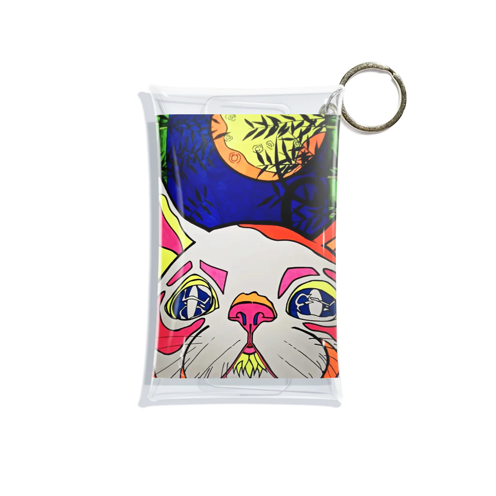 動物絵 Jamanakocic storeのカラフルな可愛い猫アイテム Mini Clear Multipurpose Case