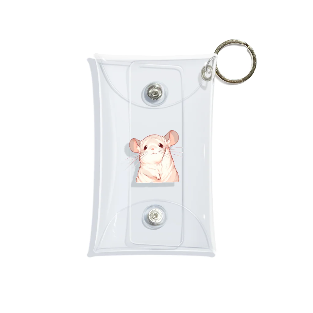 もふっとチンチラ🐭のおてあげチンチラ Mini Clear Multipurpose Case