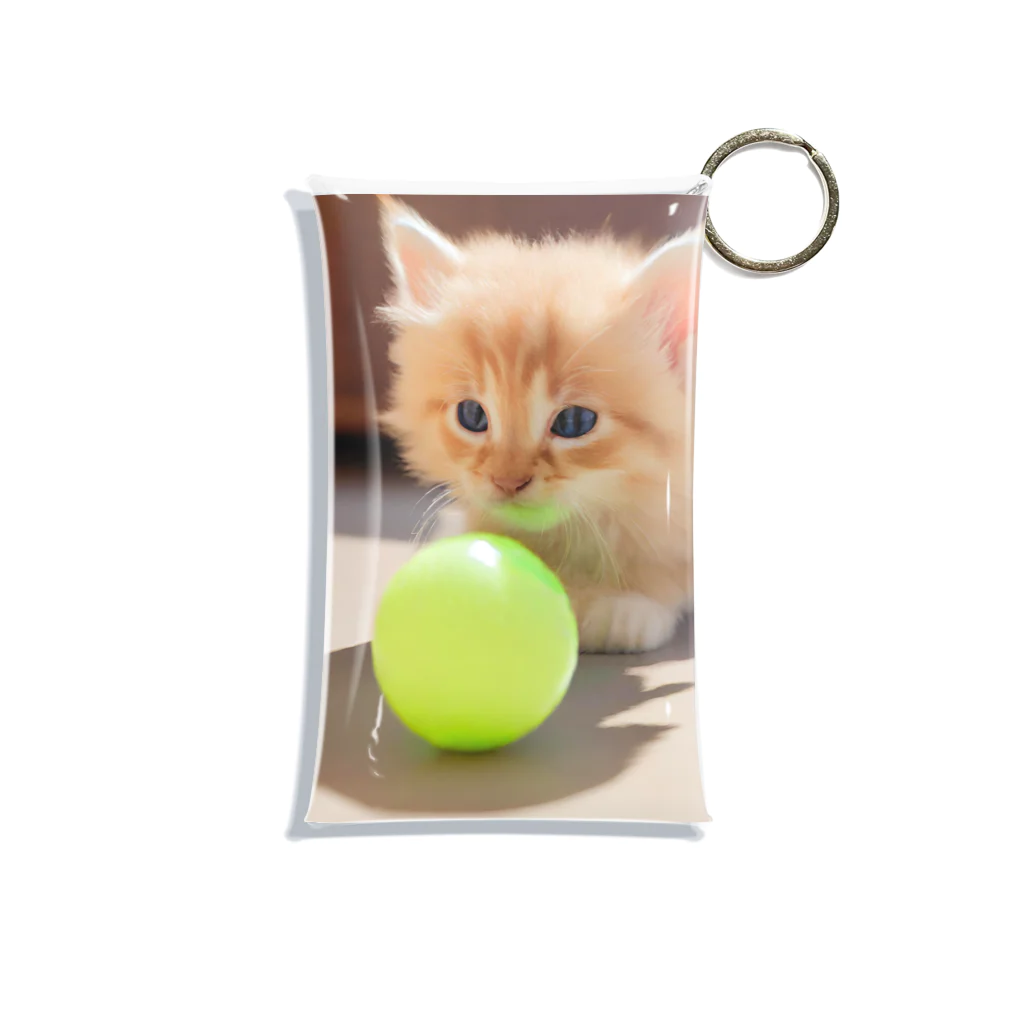 SkyBlueのもふもふな子猫 Mini Clear Multipurpose Case