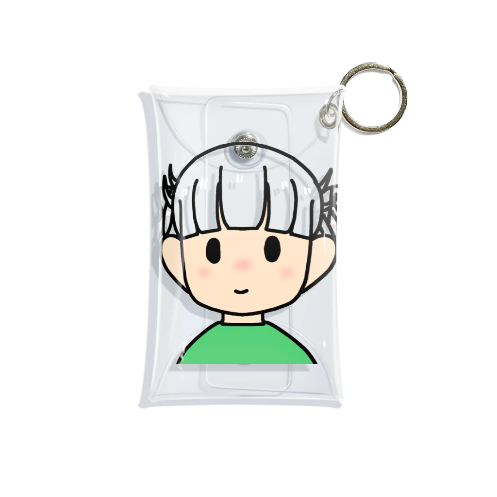 まめ大福の髪色自在な女の子（ツインお団子） Mini Clear Multipurpose Case