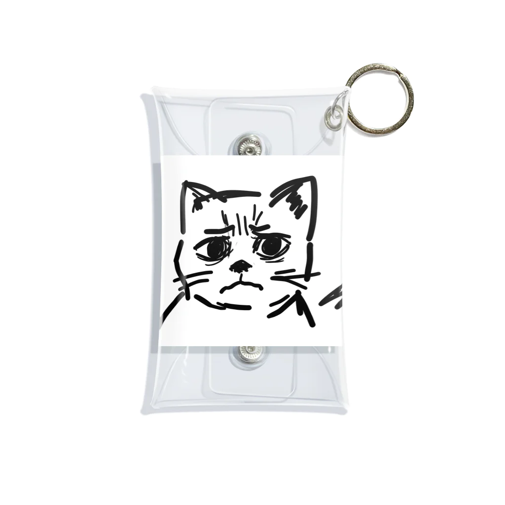 CODYの訝しげな顔の猫 Mini Clear Multipurpose Case