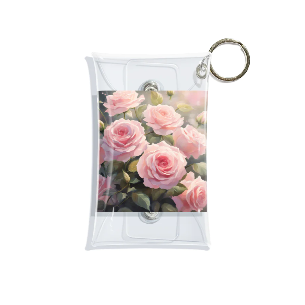 okierazaのペールピンクのバラの花束 Mini Clear Multipurpose Case