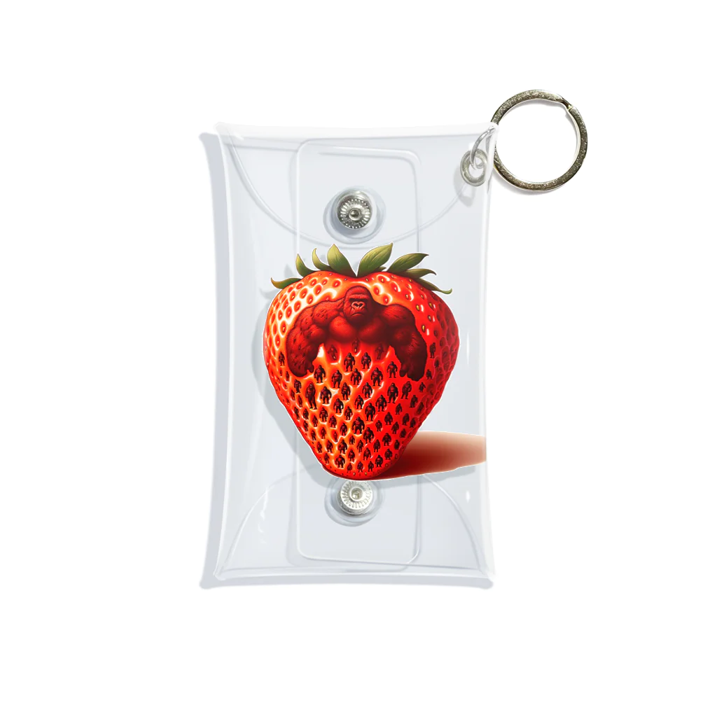 ゴリラショップのThe Mighty Gorilla Strawberry  Mini Clear Multipurpose Case