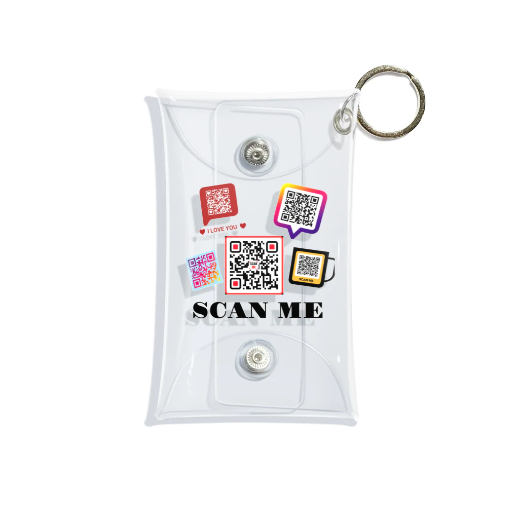 Studio L.O.LのSCAN ME いっぱいのQRコード ミニクリアマルチケース