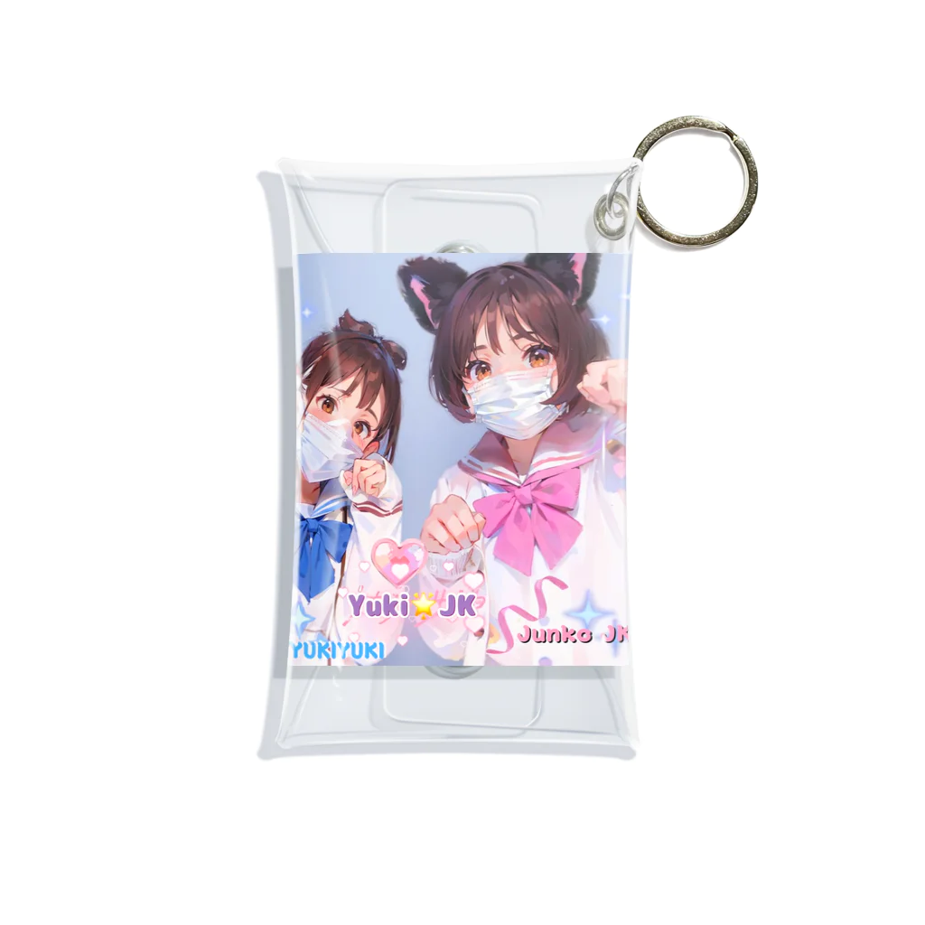 midori_kawaのYuki&JK セーラー服コラボ 夢をつかみ取れ❗️ Mini Clear Multipurpose Case