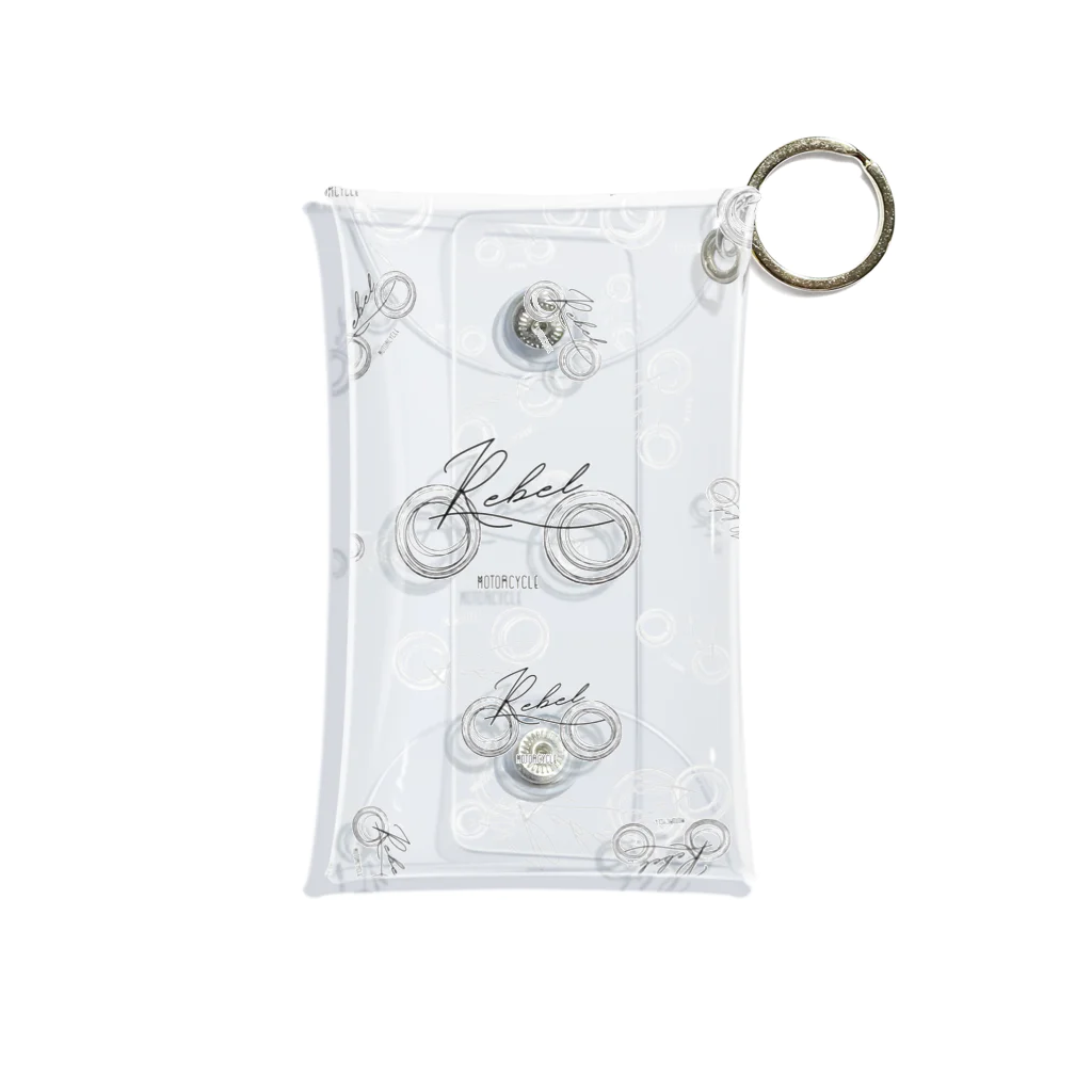 TreetopのRebelWhite柄 Mini Clear Multipurpose Case