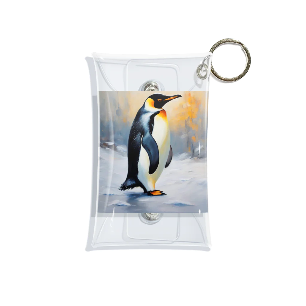 akipen76の困難に立ち向かう勇敢なペンギン Mini Clear Multipurpose Case