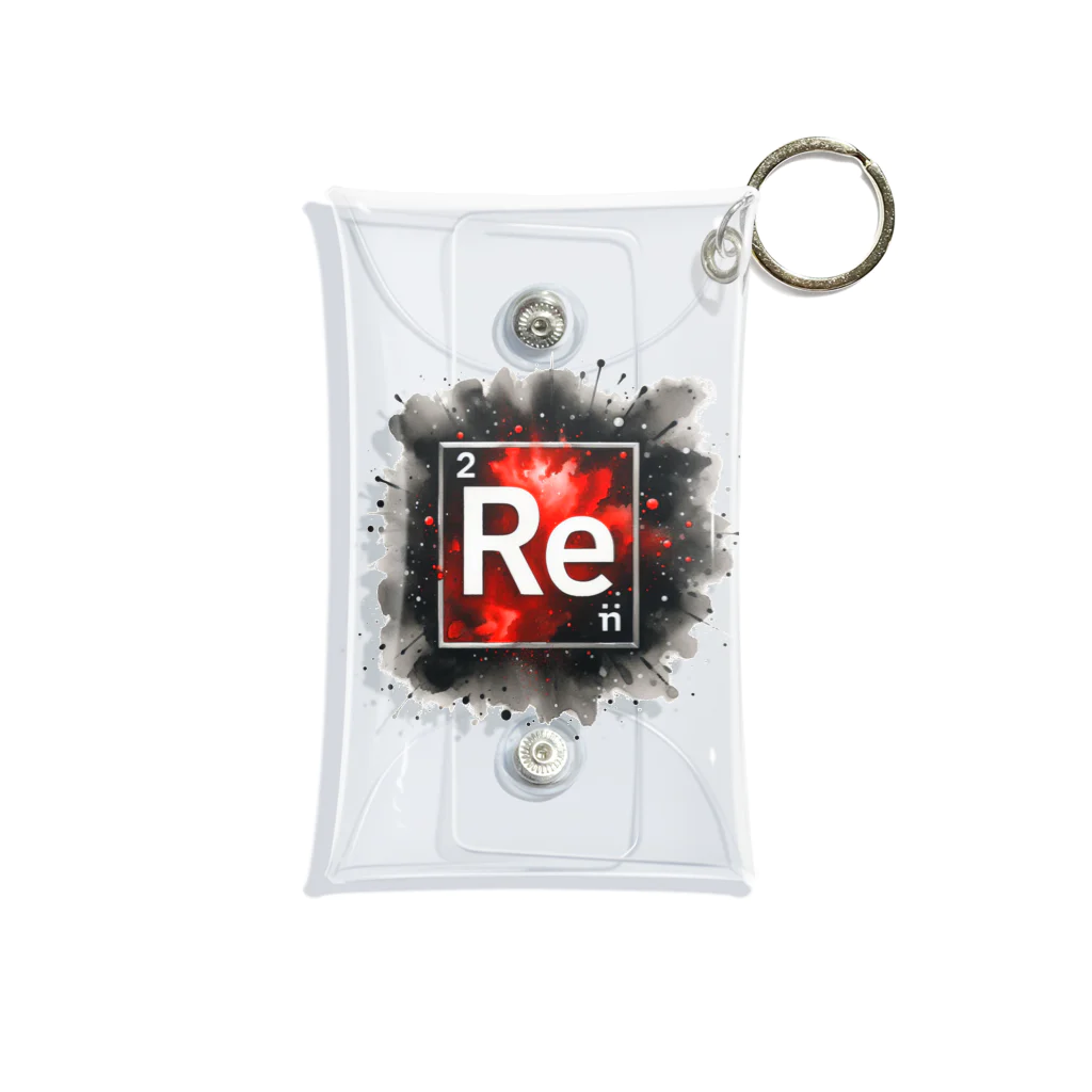 science closet（科学×ファッション）の元素シリーズ　~レニウム Re~ Mini Clear Multipurpose Case