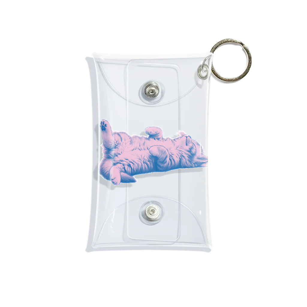 sansamのねこごろり Mini Clear Multipurpose Case