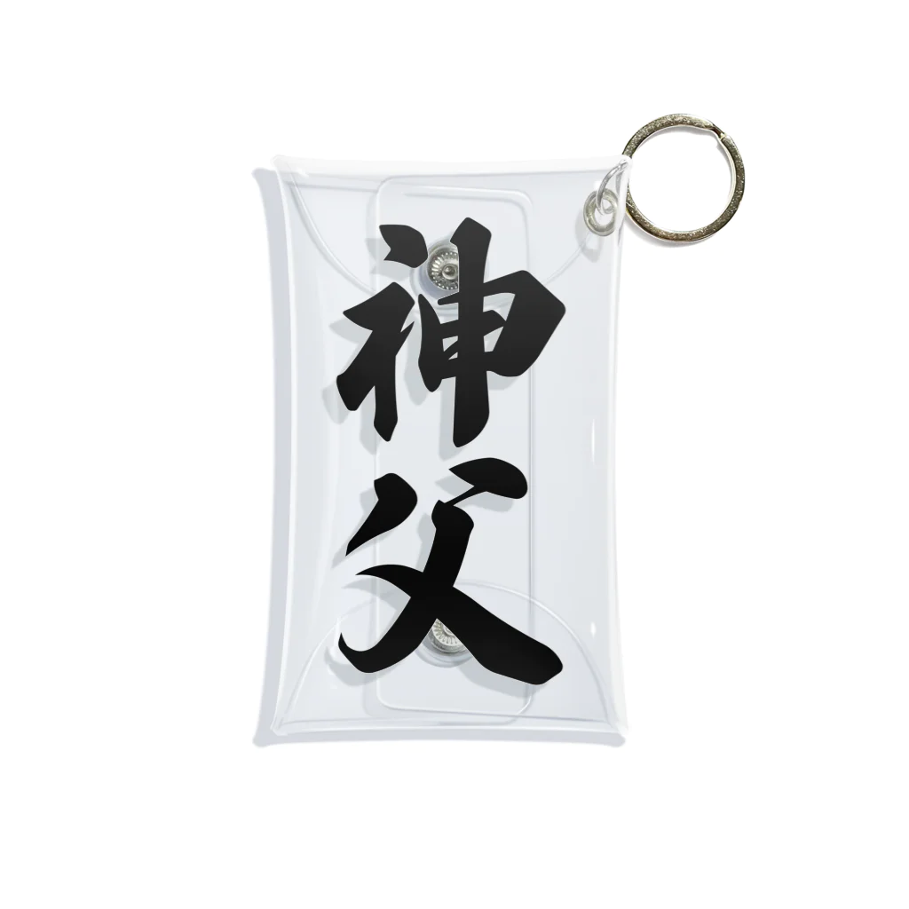 着る文字屋の神父 Mini Clear Multipurpose Case