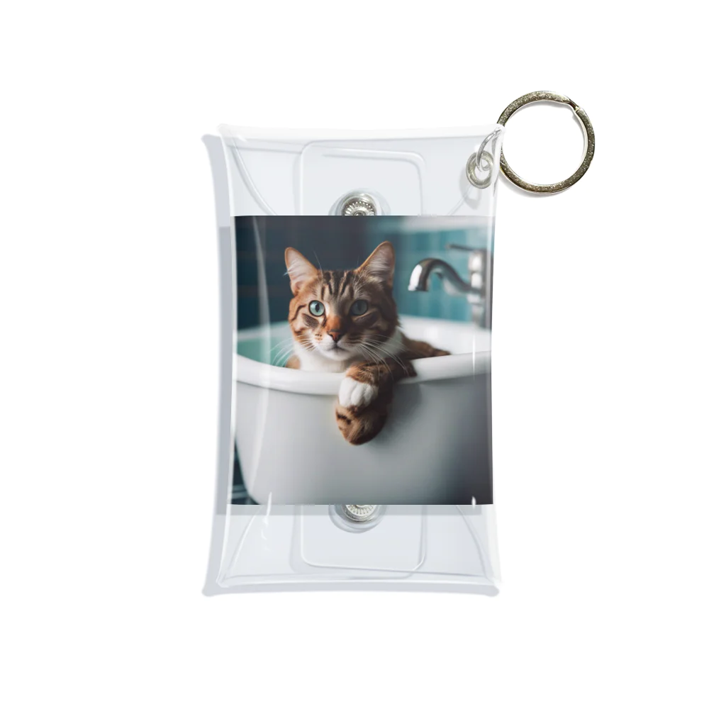 shopSHOPの猫の入浴 ミニクリアマルチケース