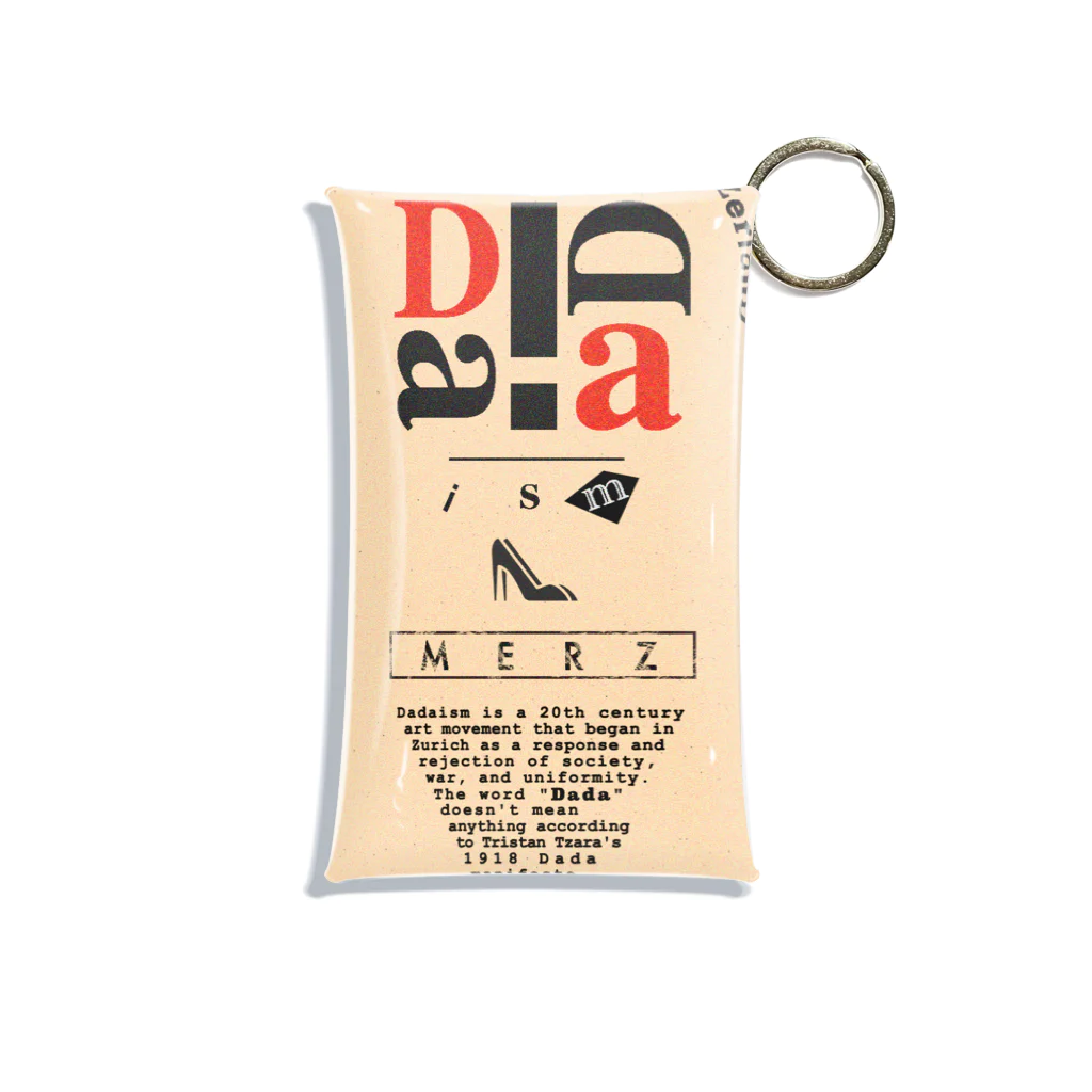 No.30_DesignWorks typographyのDadaism art Typography Design Mini Clear Multipurpose Case