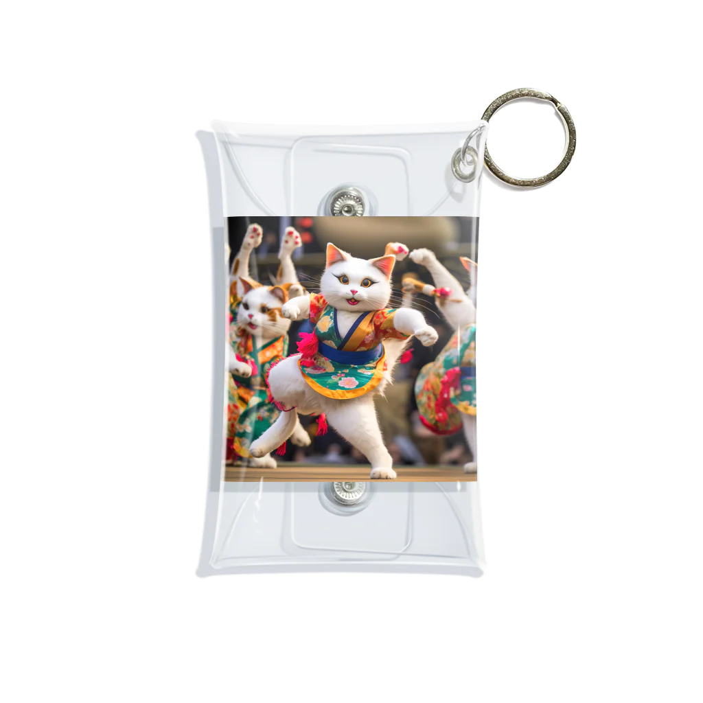 だんのんのよさこい祭りで踊る猫達 Mini Clear Multipurpose Case