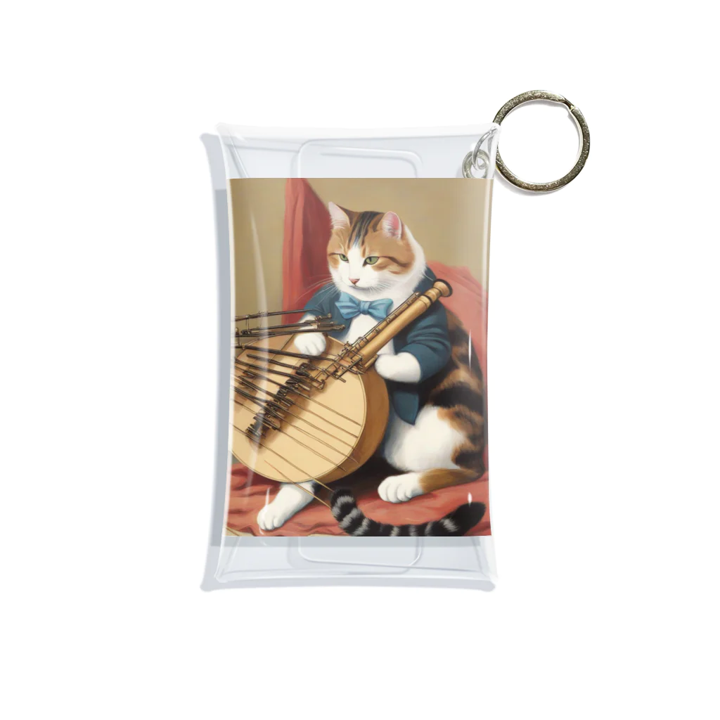 F2 Cat Design Shopの orchestra cat 001 Mini Clear Multipurpose Case