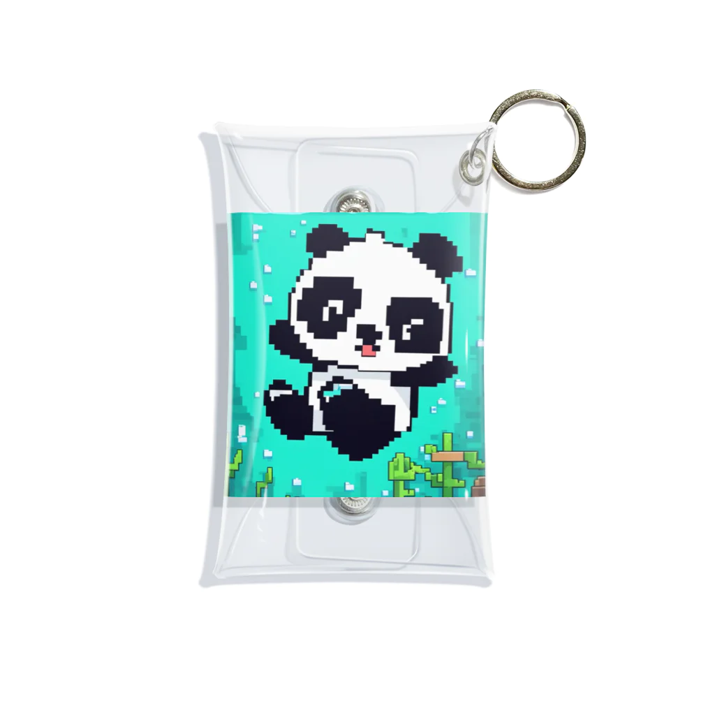 Smile Pop Artの水中パンダ Mini Clear Multipurpose Case